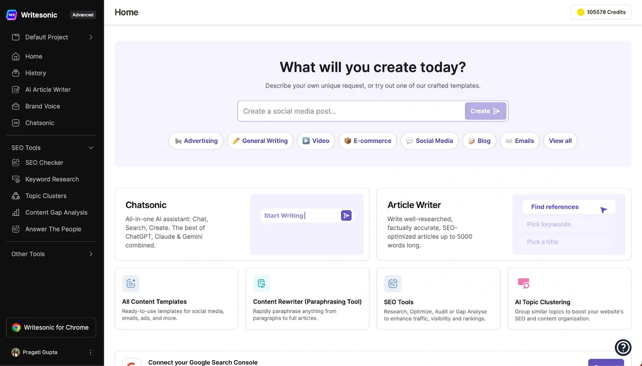 Writesonic screenshot