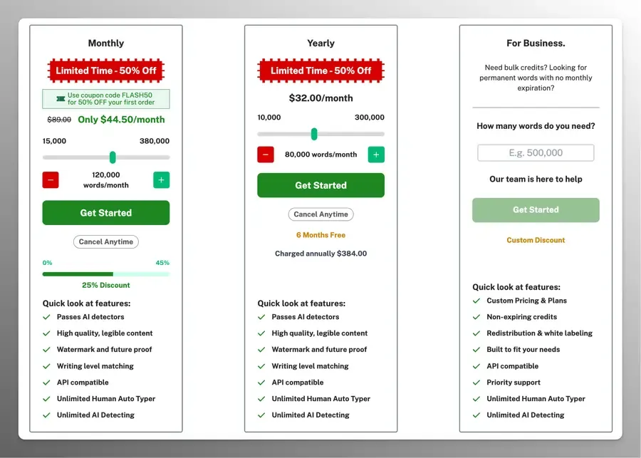 undetectable.ai pricing
